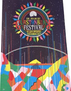 Rival Colour print design for Glastonbury Festival 2022